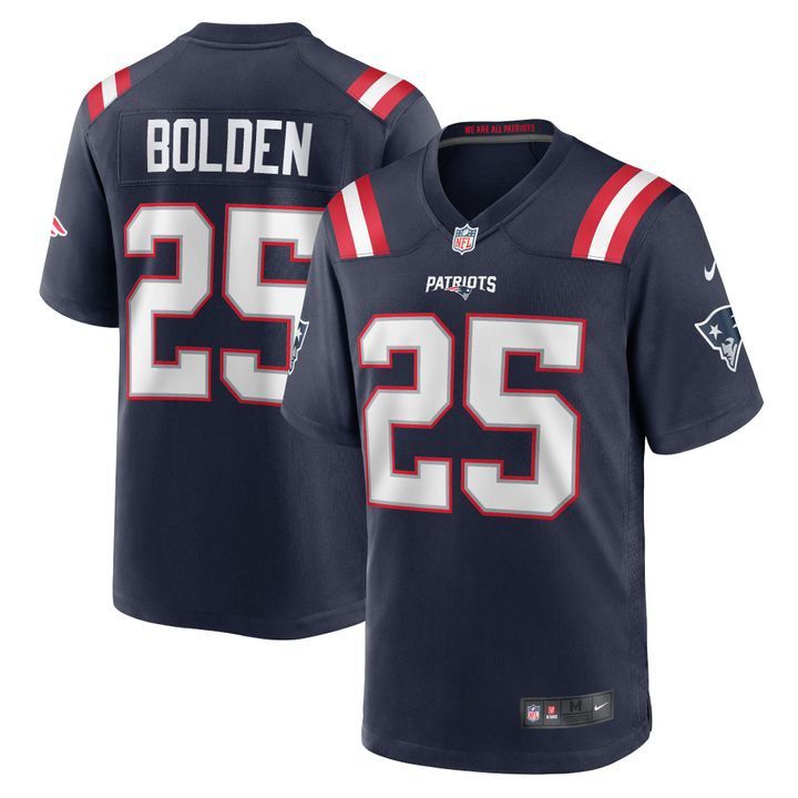 Men New England Patriots 25 Terrence Brooks Nike Navy Game NFL Jersey